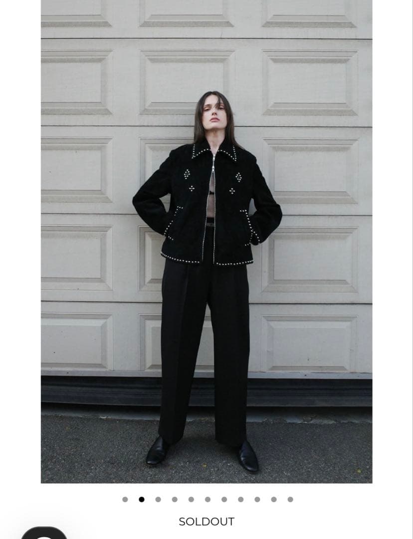 新品未使用　タグ付　CLANE SUEDE STUDS BLOUSON サイズ1