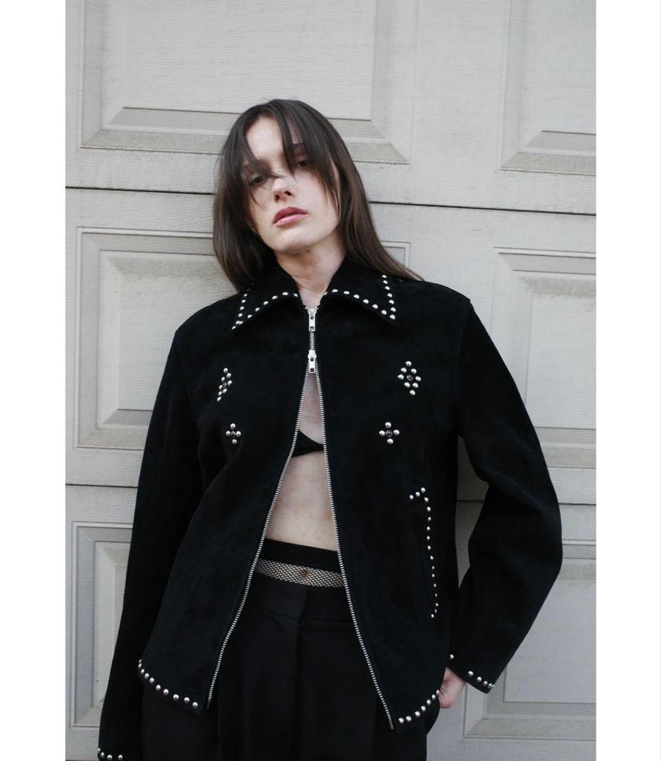 新品未使用　タグ付　CLANE SUEDE STUDS BLOUSON サイズ1