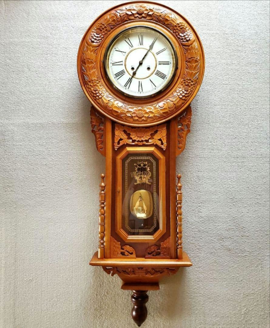 【アンティーク　レトロ】壁掛け時計　振り子時計