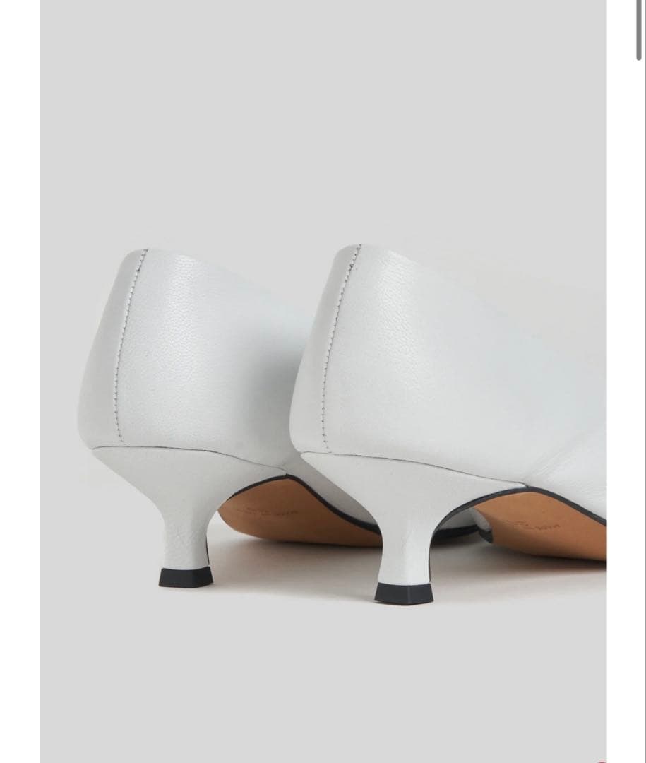 【iirot】Cover Pump_White ホワイトポインテッドトゥパンプス