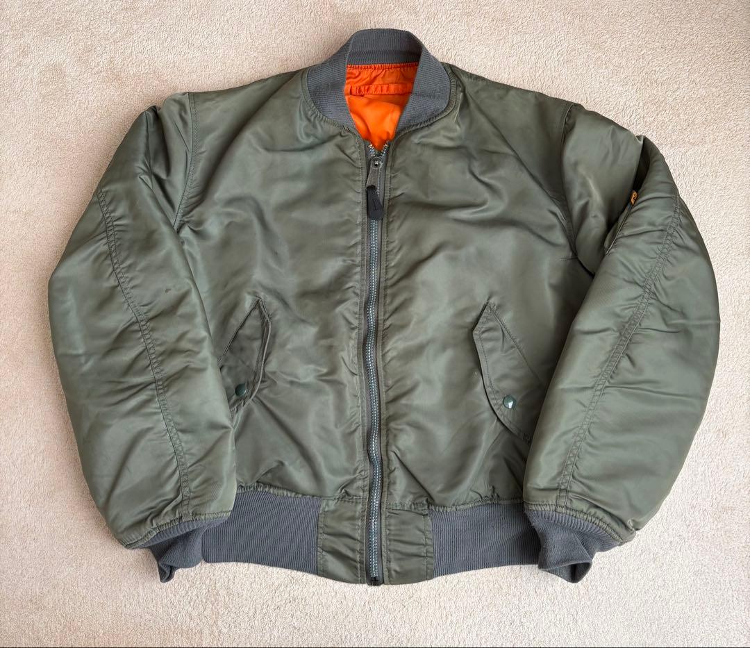 【最終値下げ】vintage ALPHA MA-1 USA製 90s M カーキ