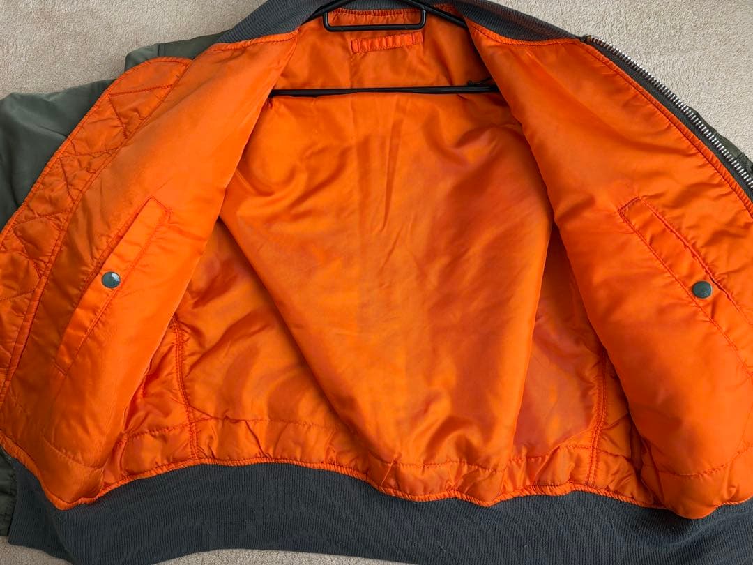 【最終値下げ】vintage ALPHA MA-1 USA製 90s M カーキ