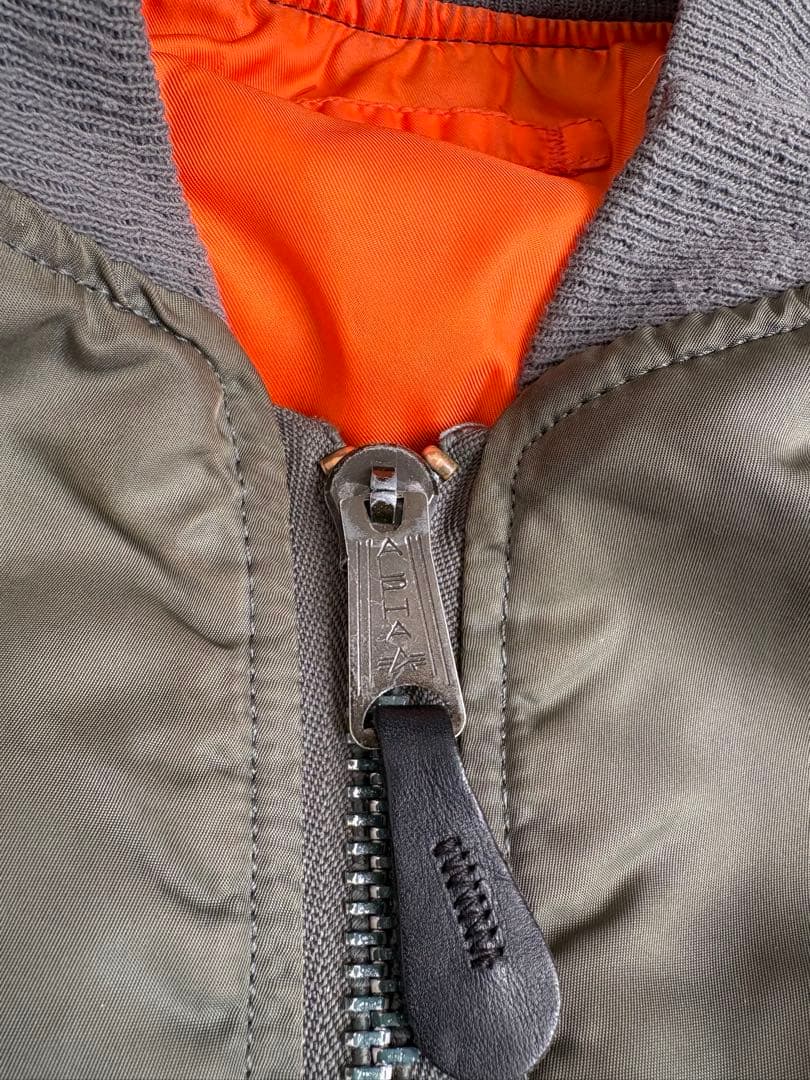 【最終値下げ】vintage ALPHA MA-1 USA製 90s M カーキ