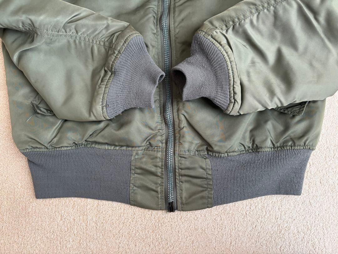 【最終値下げ】vintage ALPHA MA-1 USA製 90s M カーキ