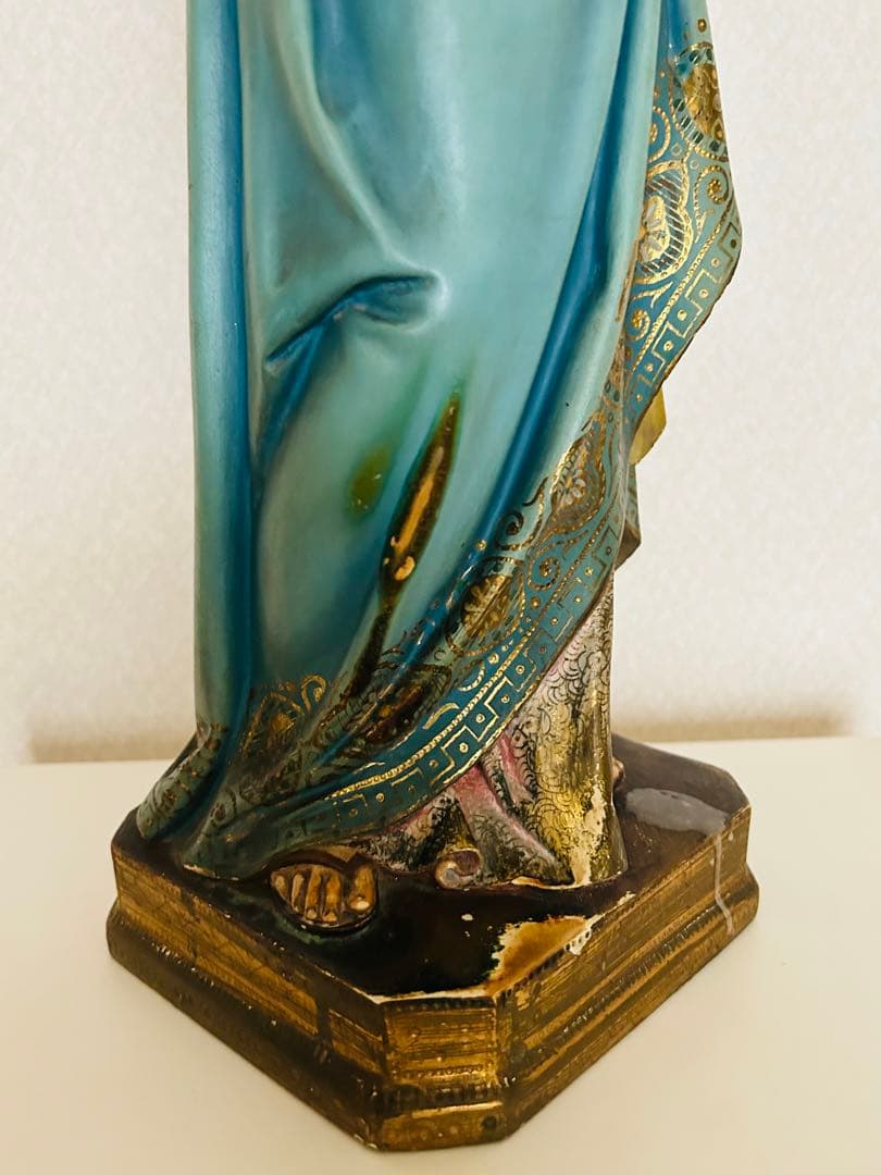 【超超希少】✞イエズス様を抱く聖母マリア像　宗教彫刻　アンティーク