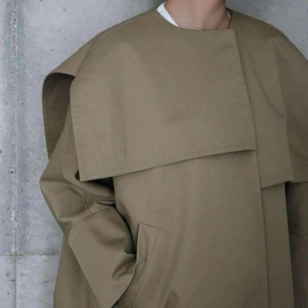 ella_selectshop コットンツイルアシンメトリーコート ベージュ