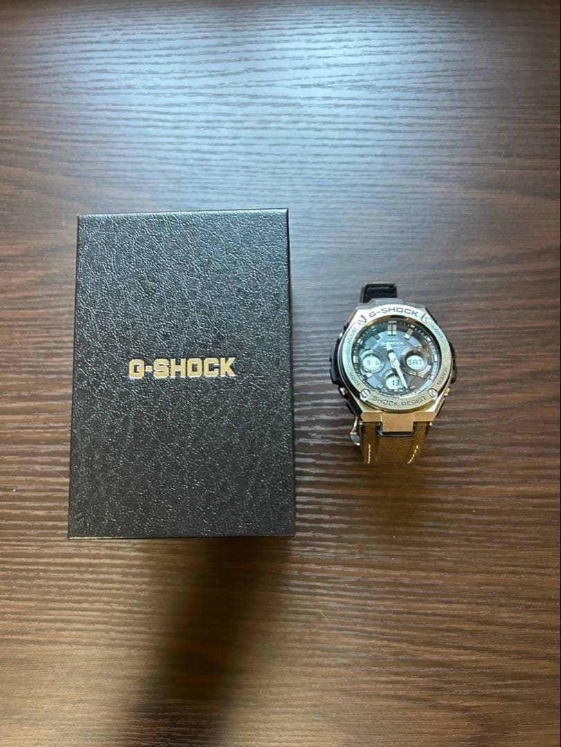 G-SHOCK 電波ソーラー GST-W110D 革ベルト 箱付