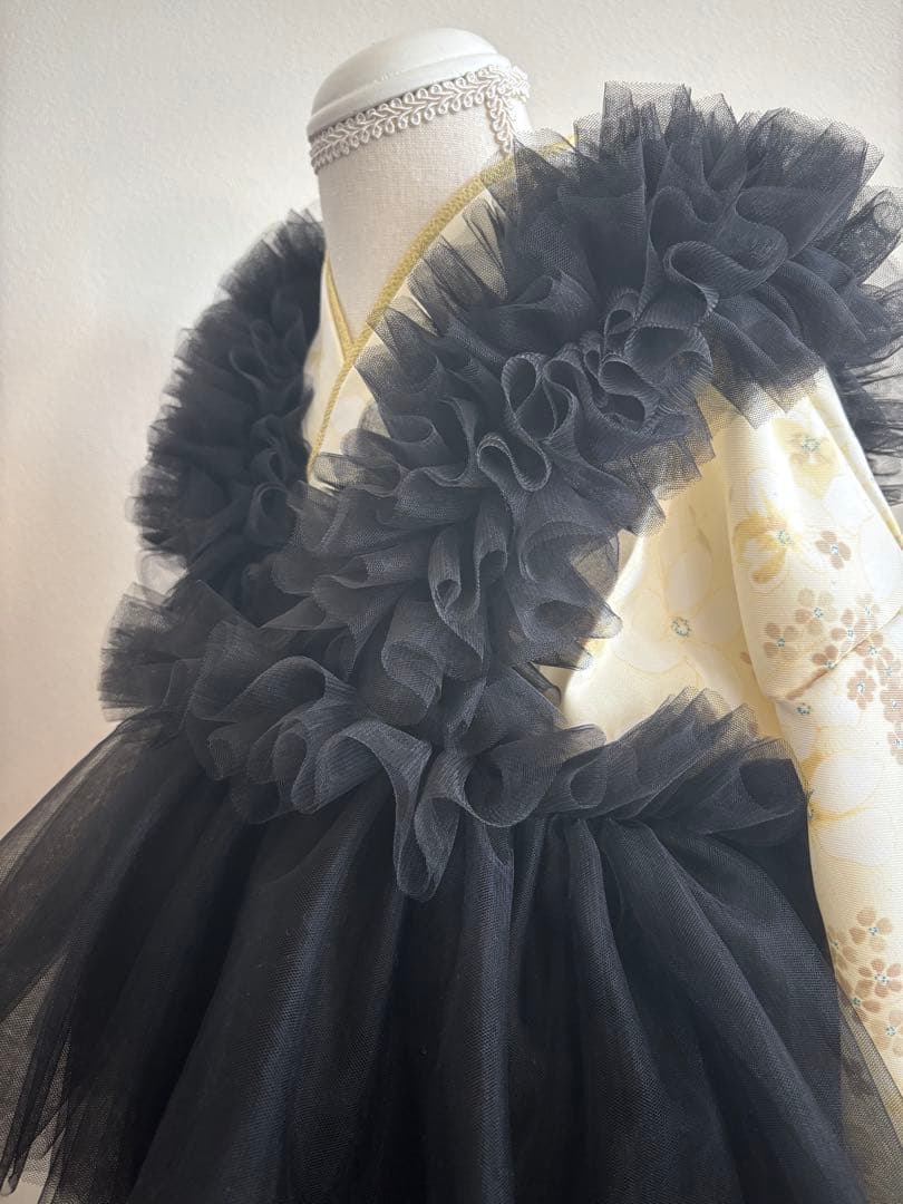 ブラック　チュール被布