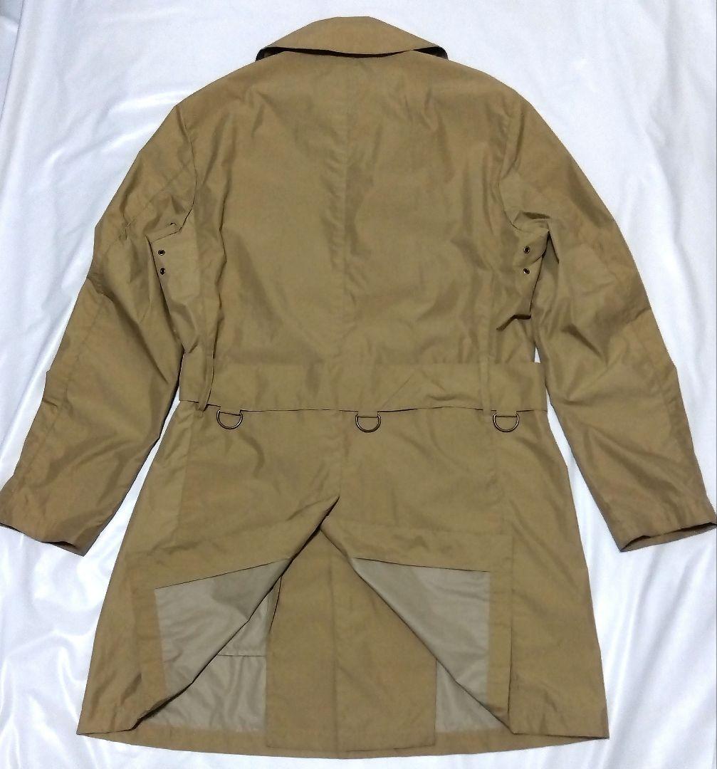 マッキントッシュ ロンドン ナイロンコート カーキ バックル チェック柄　L