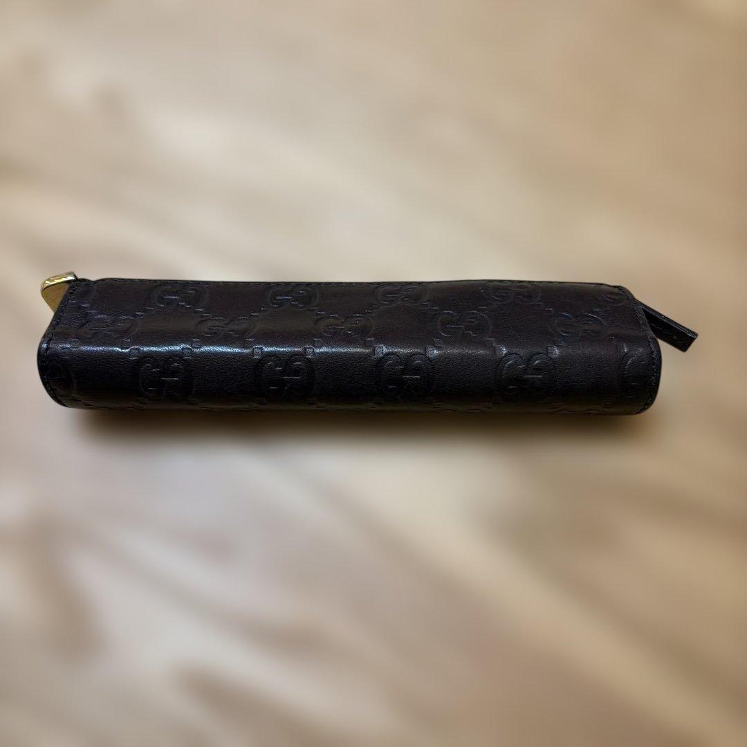 GUCCI グッチ ブラウンレザー ペンケース