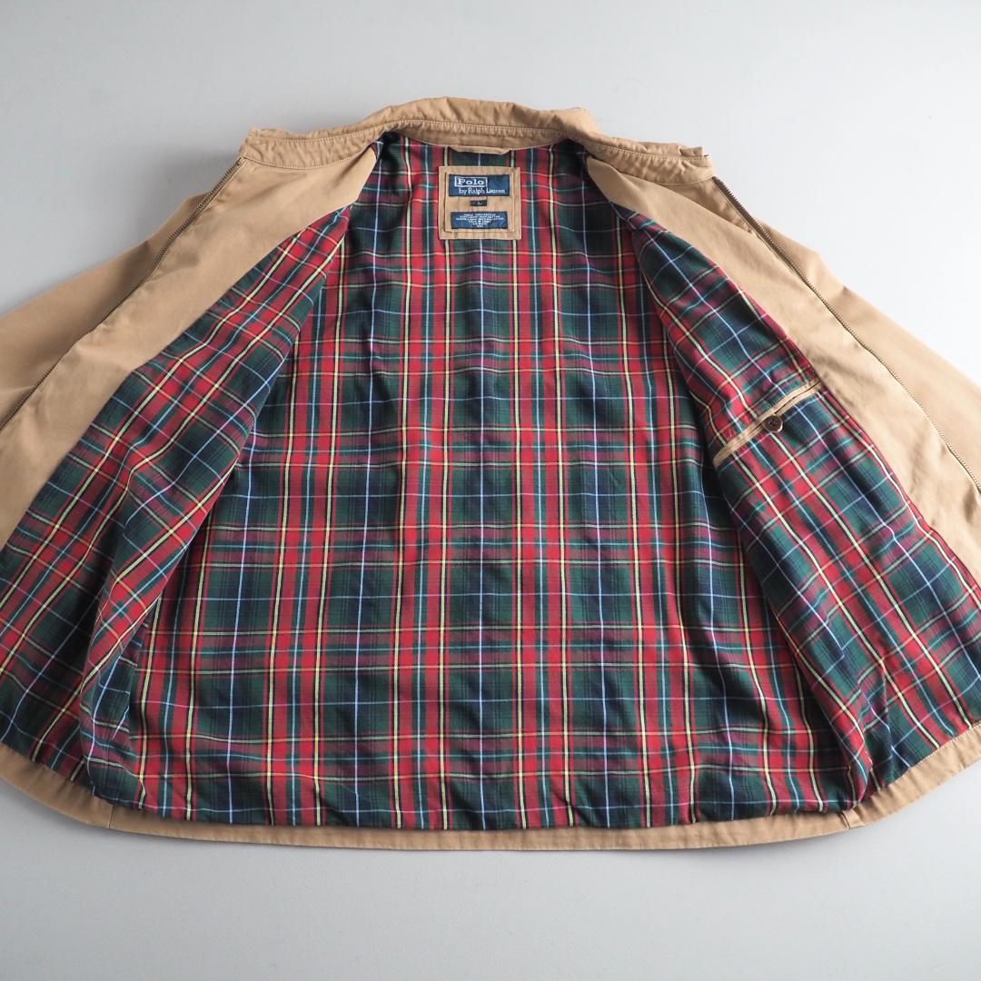 ラルフローレン　ブルゾン　スイングトップ　ベージュ　裏地チェック　美品