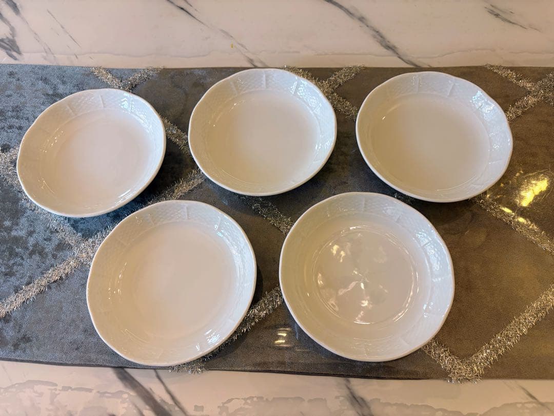 リチャードジノリ　ベッキオホワイト　丸小皿　13.5cm 5枚