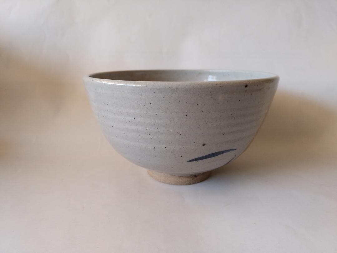 膳所焼 淡海ぜぜ 陽炎園 岩崎新定 金彩 菖蒲ノ絵 茶碗 共箱 共布 栞 美品