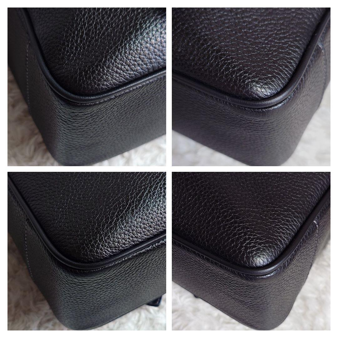 美品 コーチ スプリント メッセンジャー A4収納可 レザー 斜め掛け ブラック