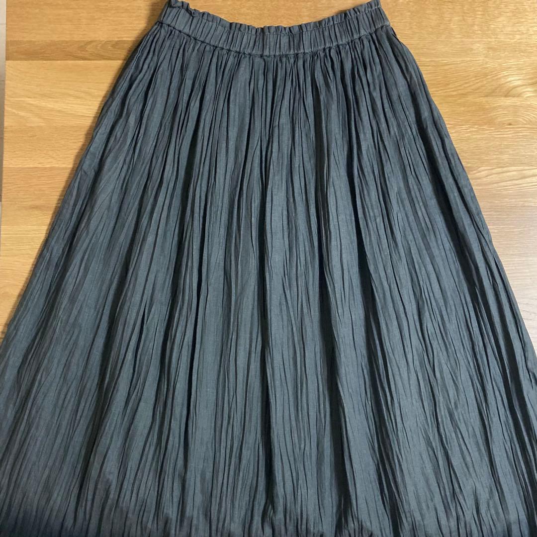 evam eva リネン グラデーションスカート