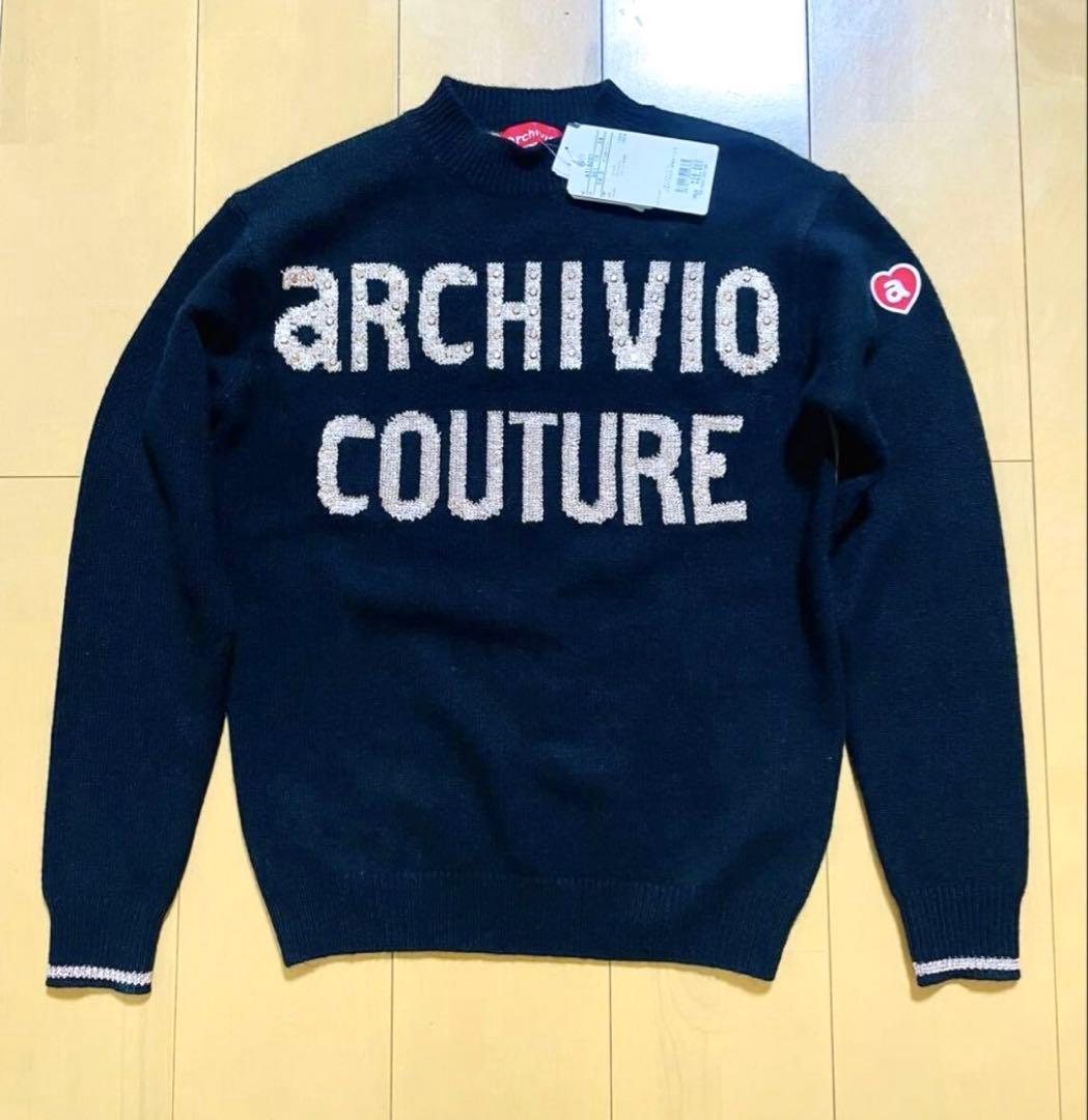 アルチビオ/archivioゴルフ38サイズMカシミア100%セーター新品未使用