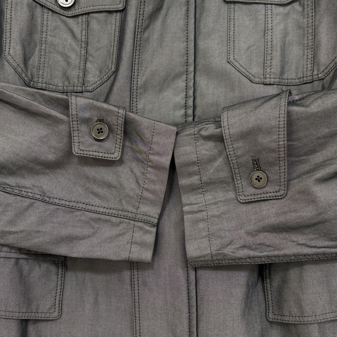 美品✨XLサイズ　バーバリーロンドン　ブルゾン　ノバチェック　ロゴボタン　グレー