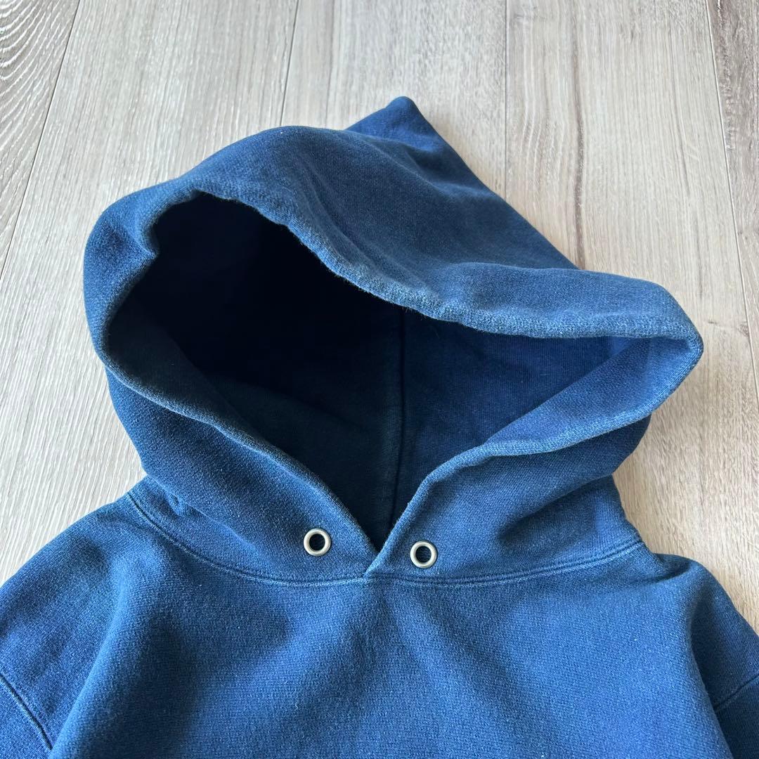 ATON NATURAL DYE URAKE HOODIE 紺 2 インディゴ染