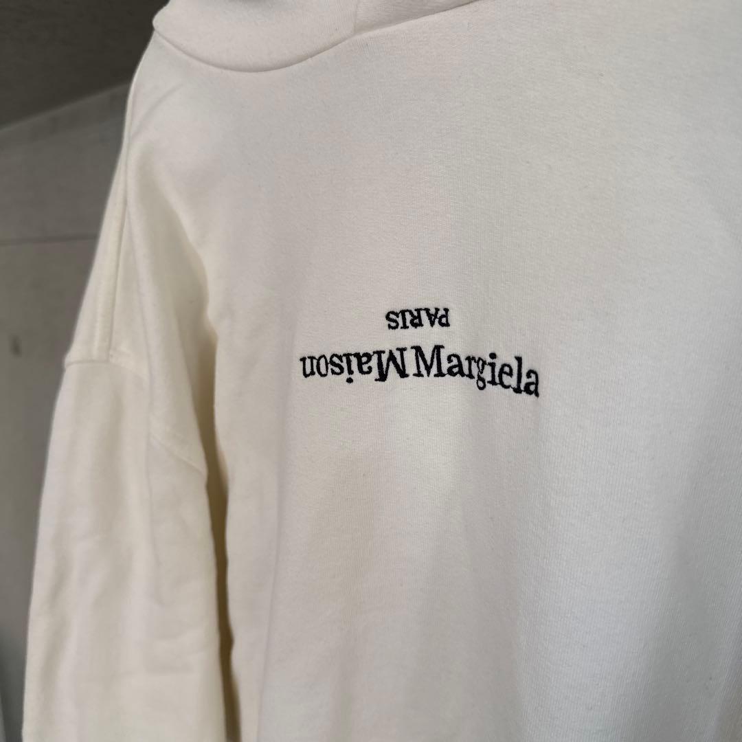 Maison Margiela 反転ロゴ ホワイトパーカー46