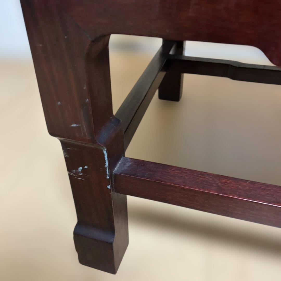 ①希少✨中国美術 唐木家具 アームチェア 椅子 無垢材 民藝 最高級