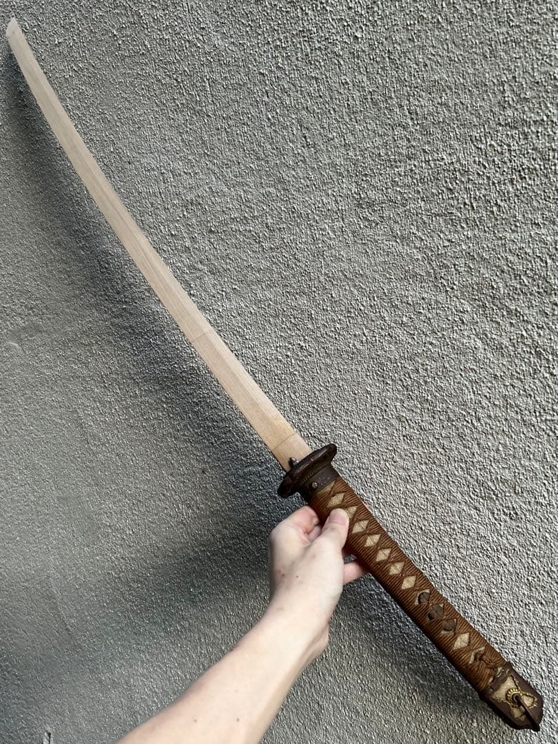 軍刀　鉄鞘　竹光　拵え　日本刀　模造刀　日本軍　　指揮刀 全長100.5cm