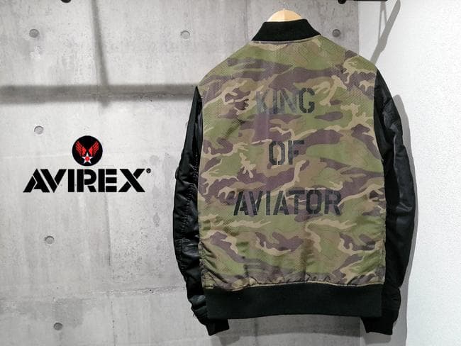 AVIREX 35th記念 カモフラ リバーシブル MA-1フライトジャケットL