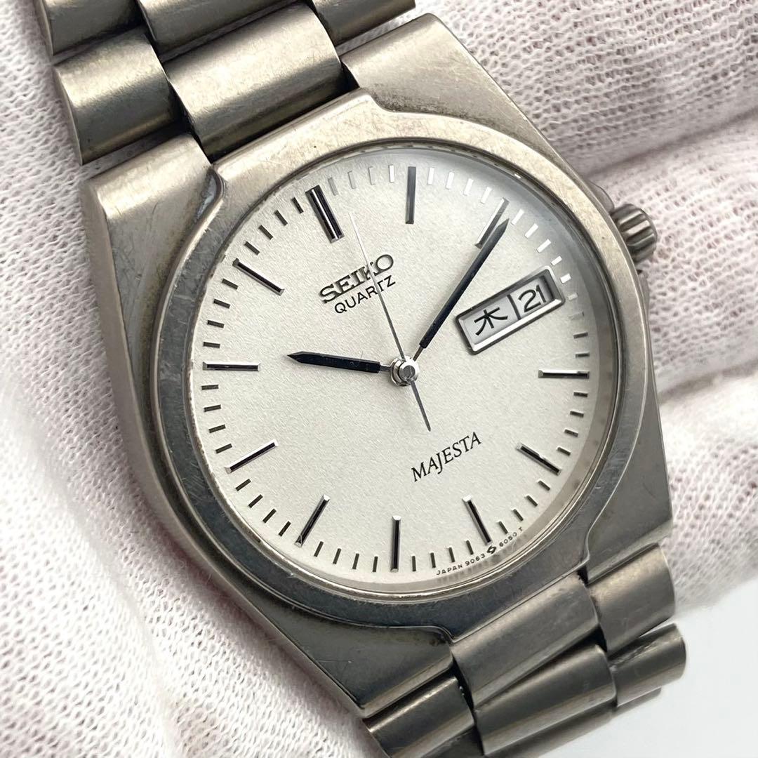 【稼働】SEIKO MAJESTA 腕時計 メンズ デイデイト シルバー