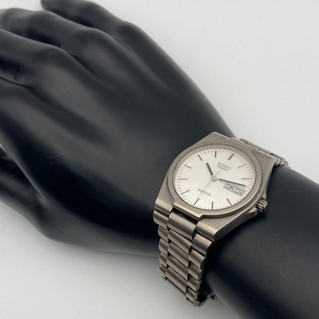 【稼働】SEIKO MAJESTA 腕時計 メンズ デイデイト シルバー