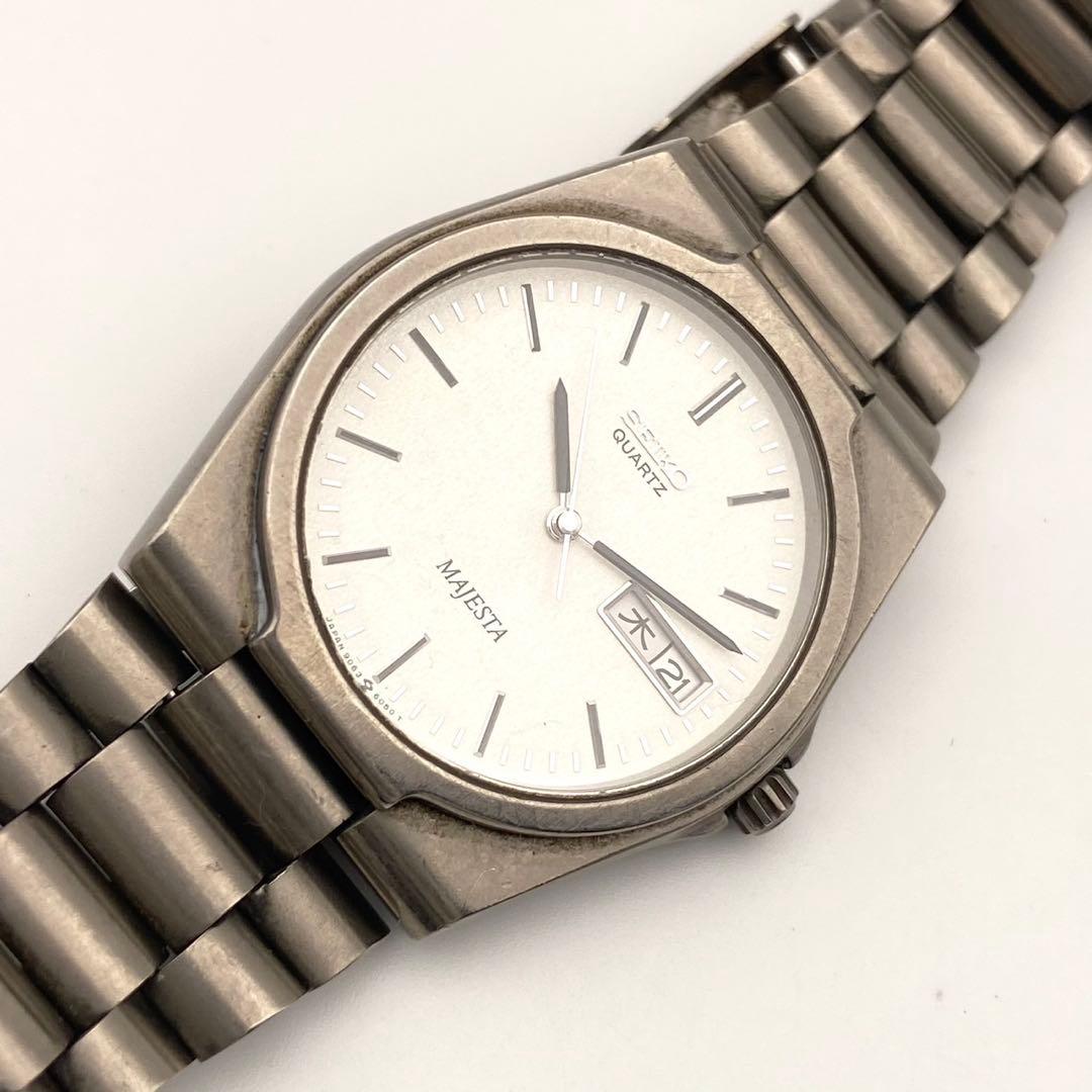 【稼働】SEIKO MAJESTA 腕時計 メンズ デイデイト シルバー