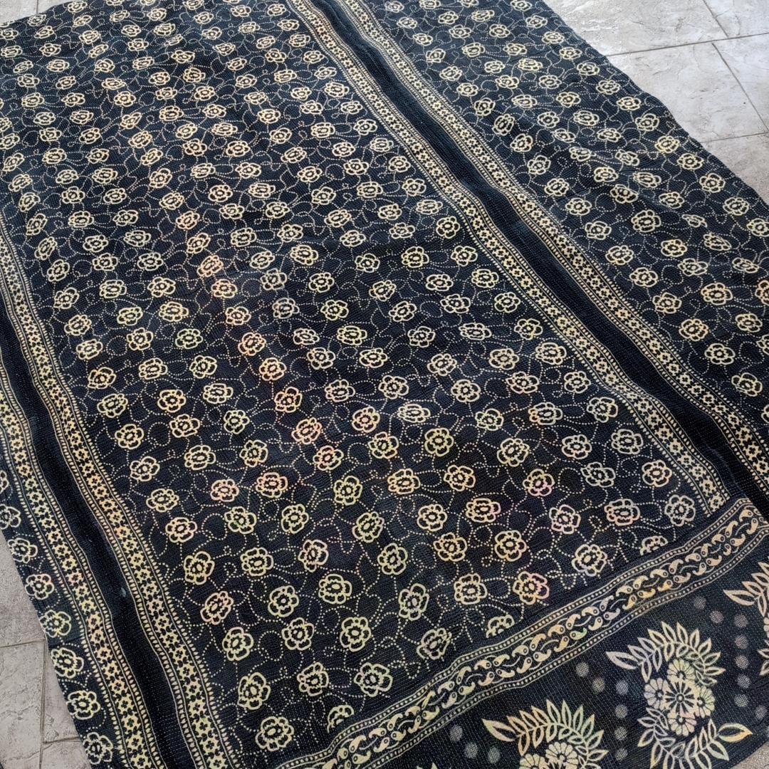 椿カメリア柄　ソファカバー 刺子 ヴィンテージカンタキルト　ラリーキルト　828