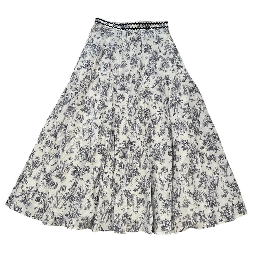 【新品】SEVEN TEN　トワルドジュイプリントスカート　ブラック　M