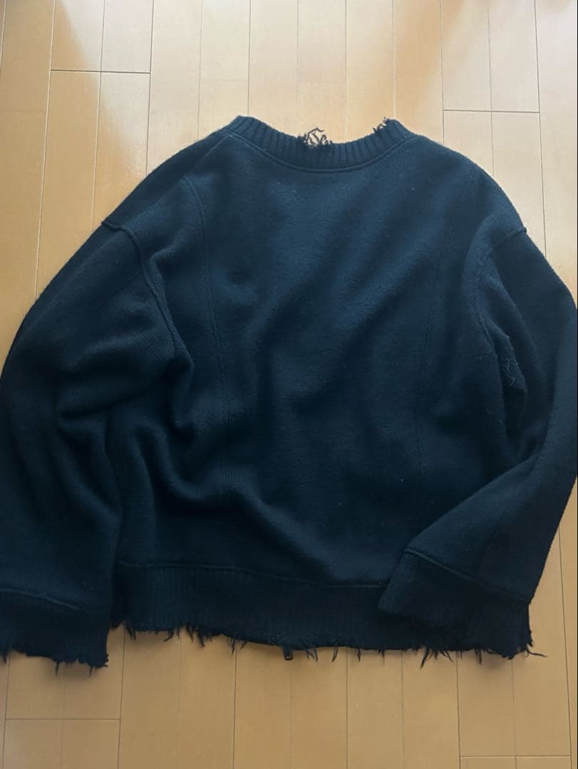 定価11万円！ アンダーカバー17awダメージニットブルゾン　MA1
