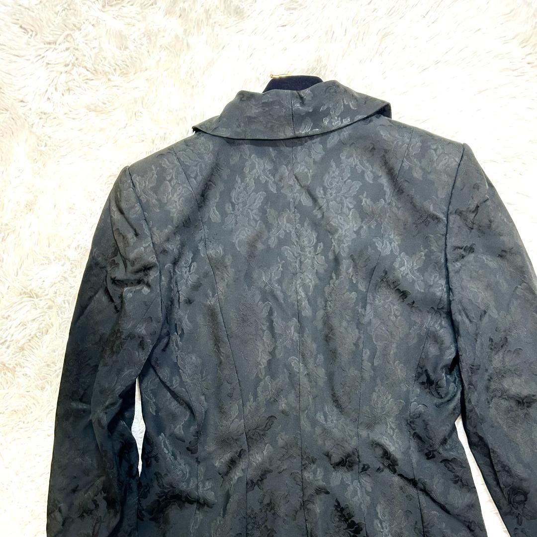 クリスチャンディオール　ガリアーノ期　　ジャケット　総柄　黒　チェスターコート