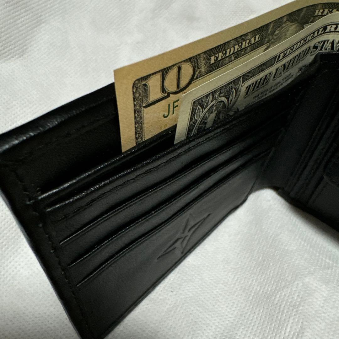 二つ折ウォレット/レザー/スティングリイ/コンチョ/小銭入/新品50%OFF