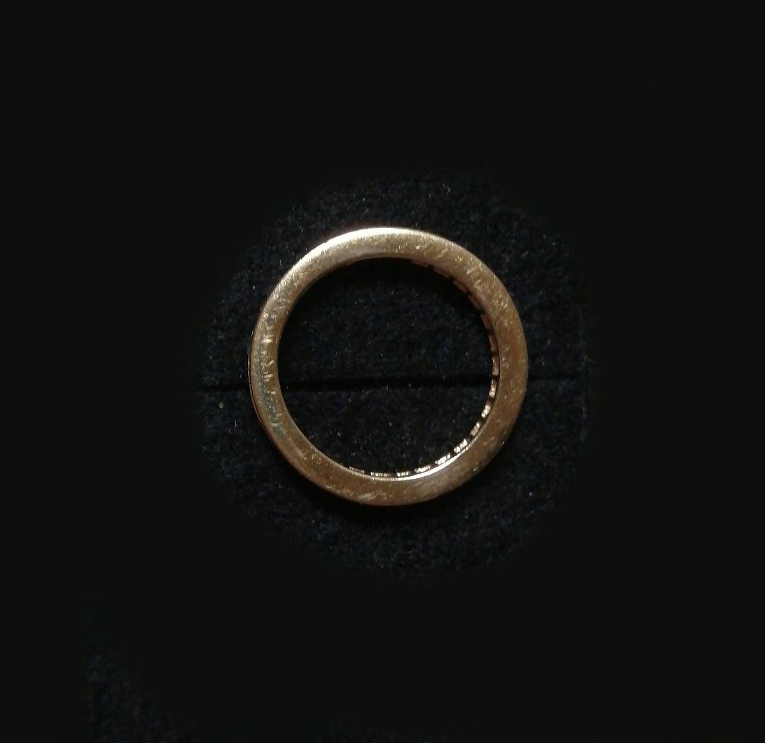 K18YG【3号】グラデーションカラーサファイア フルエタニティ ピンキーリング