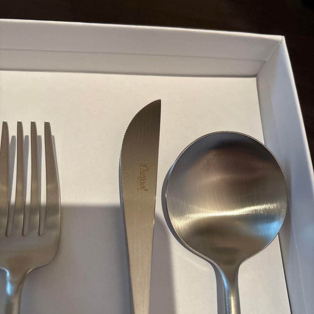 Cutipol クチポール GOA シルバー×ブラック ディナー 6本セット