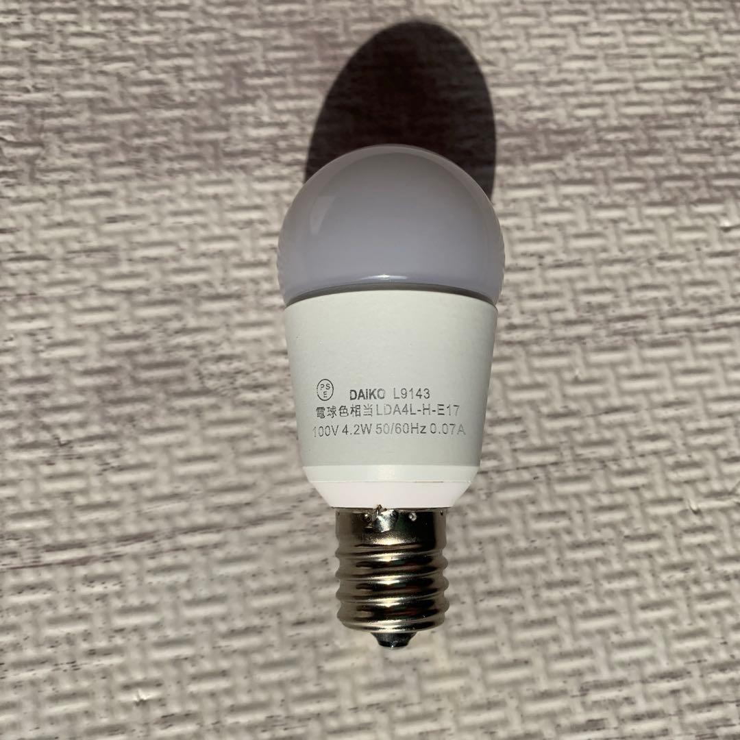 ＤＡＩＫＯ　LED電球　ミニクリプトン形　電球色　Ｅ１７　L9143 4個セット