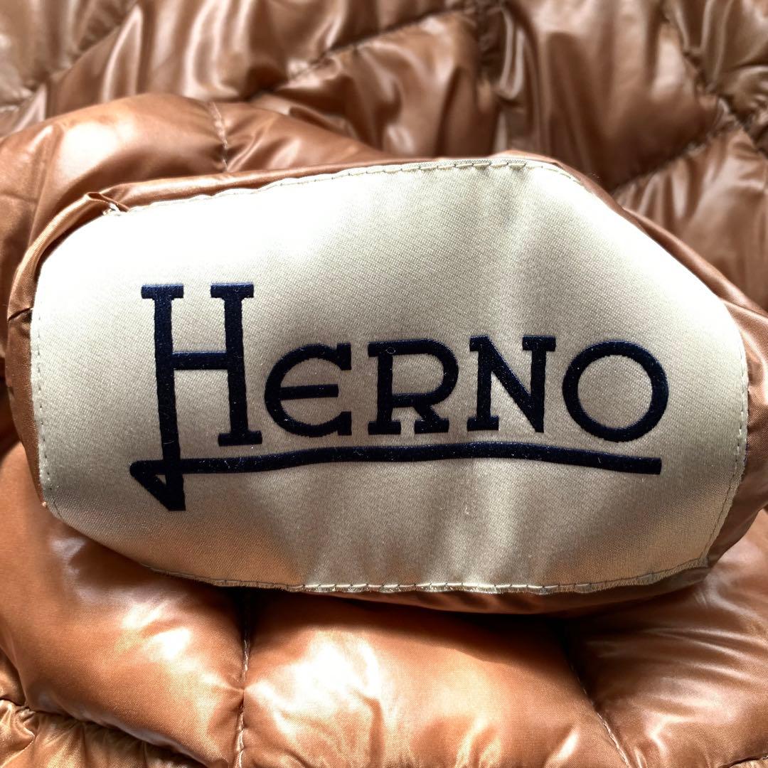 ヘルノ HERNO 2wayダウンベスト 44 茶色/こげ茶