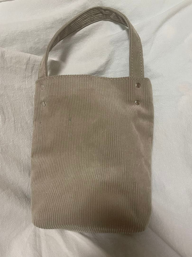 TEMBEA コーデュロイ トートバッグ ベージュ