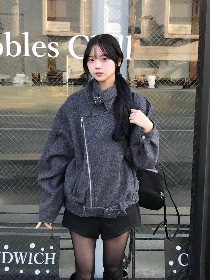 emmy オーバーサイズライダースコート