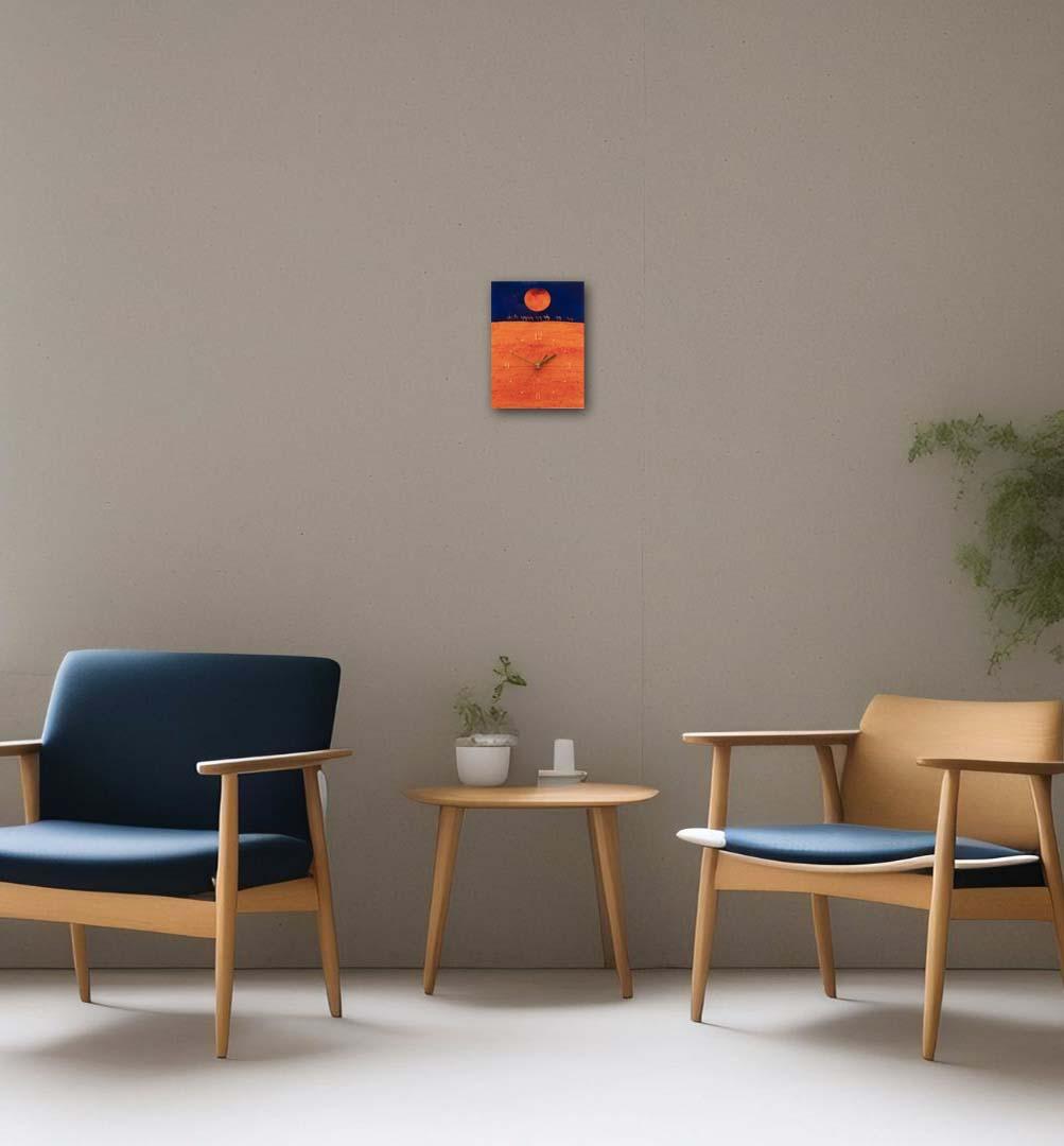 【掛け時計/置き時計】オレンジジャーニー（アクリル製）