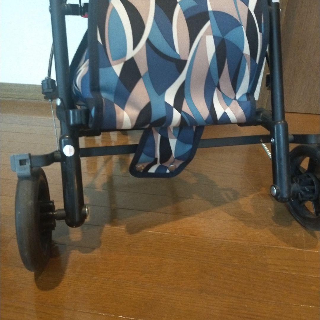 ［島製作所］サニーウォーカー シルバーカー 幾何学模様 ブルー 良品