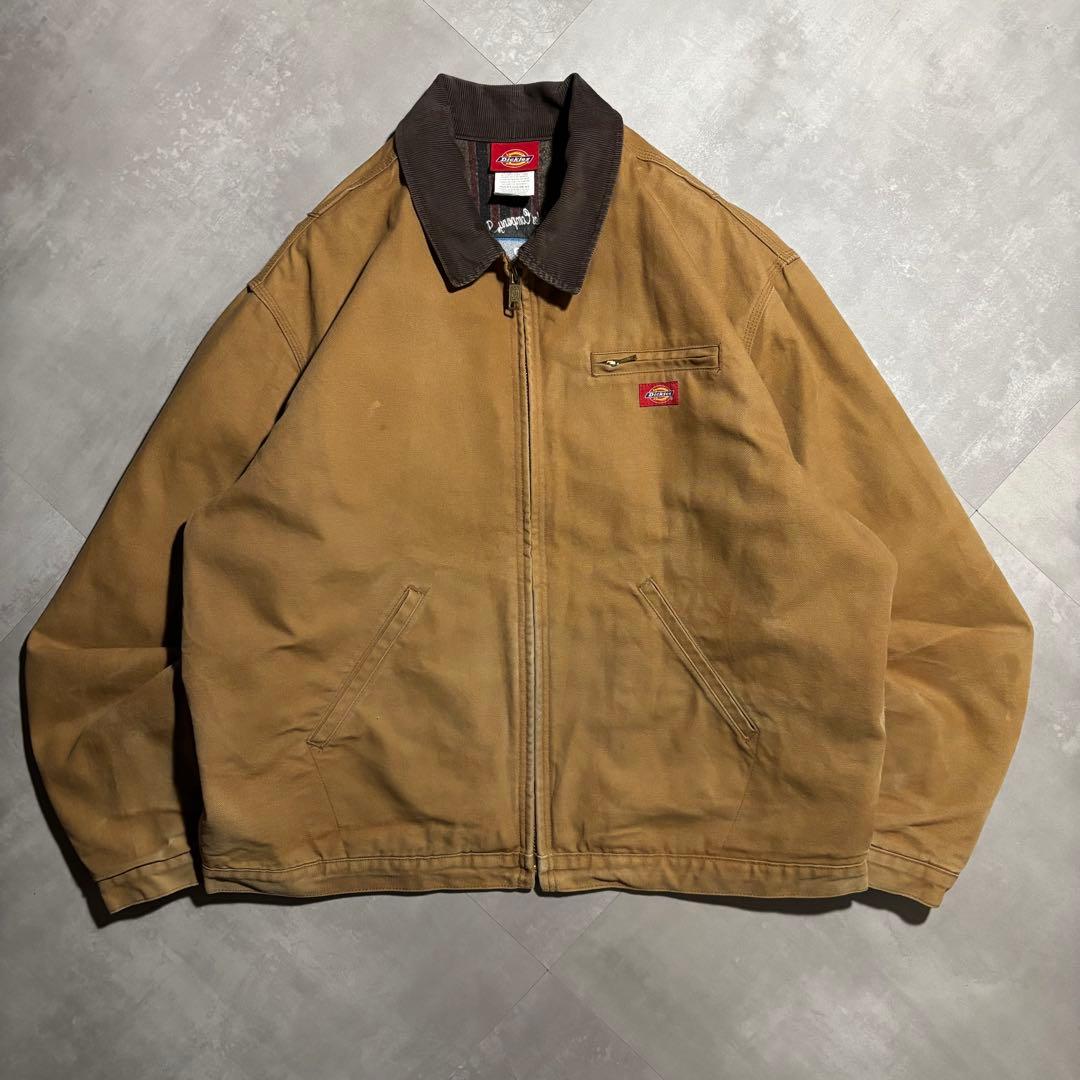 90s- Dickies ディッキーズ　デトロイトジャケット　キャメル　フェード