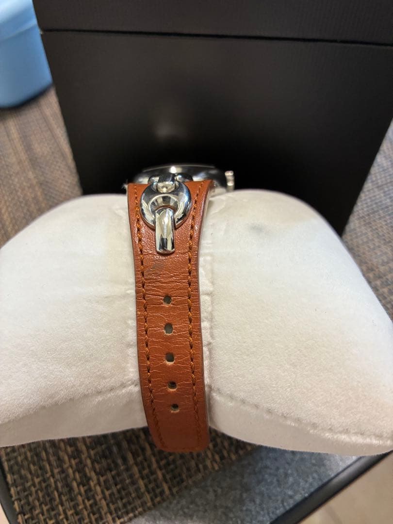 GUCCI 121.3 アナログ腕時計 シルバー/ブラウン