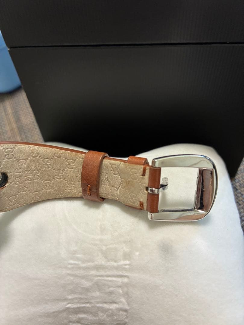 GUCCI 121.3 アナログ腕時計 シルバー/ブラウン