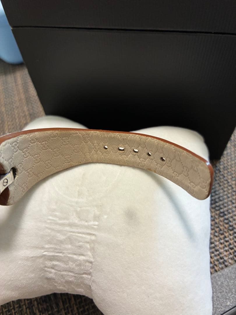 GUCCI 121.3 アナログ腕時計 シルバー/ブラウン