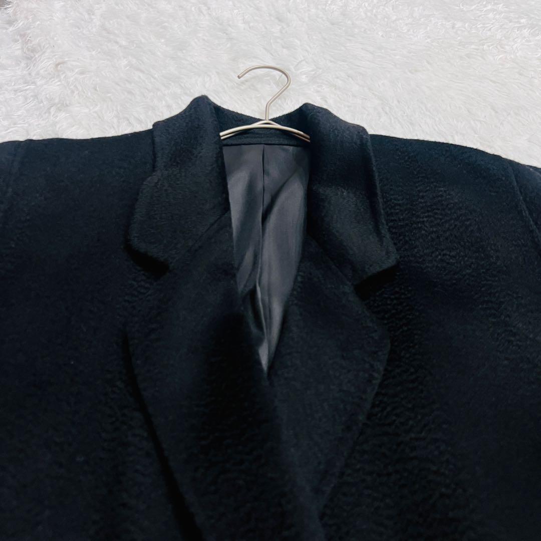 【美品】高級生地　ロロピアーナ カシミヤ100% フレアロングコート　ブラックL