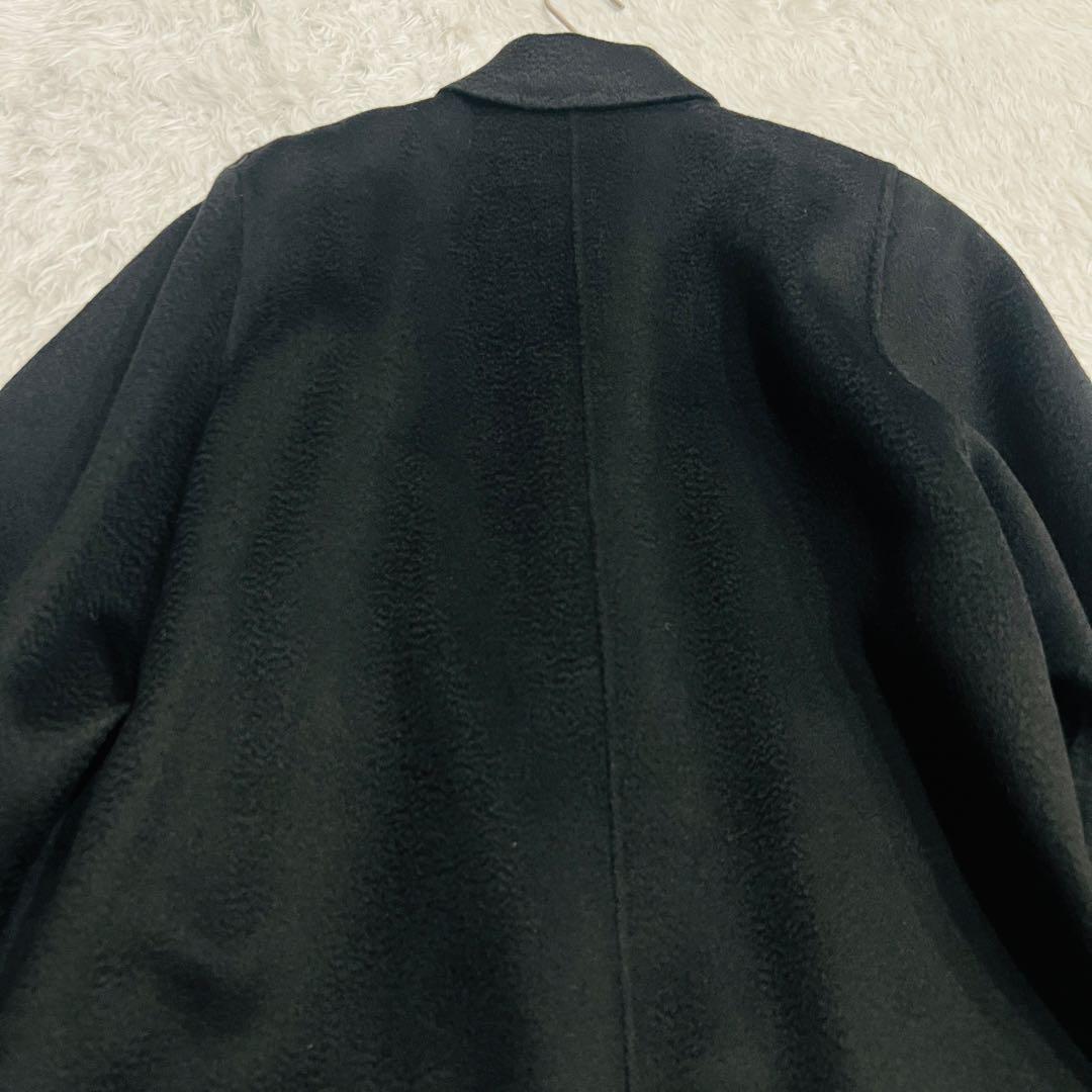 【美品】高級生地　ロロピアーナ カシミヤ100% フレアロングコート　ブラックL