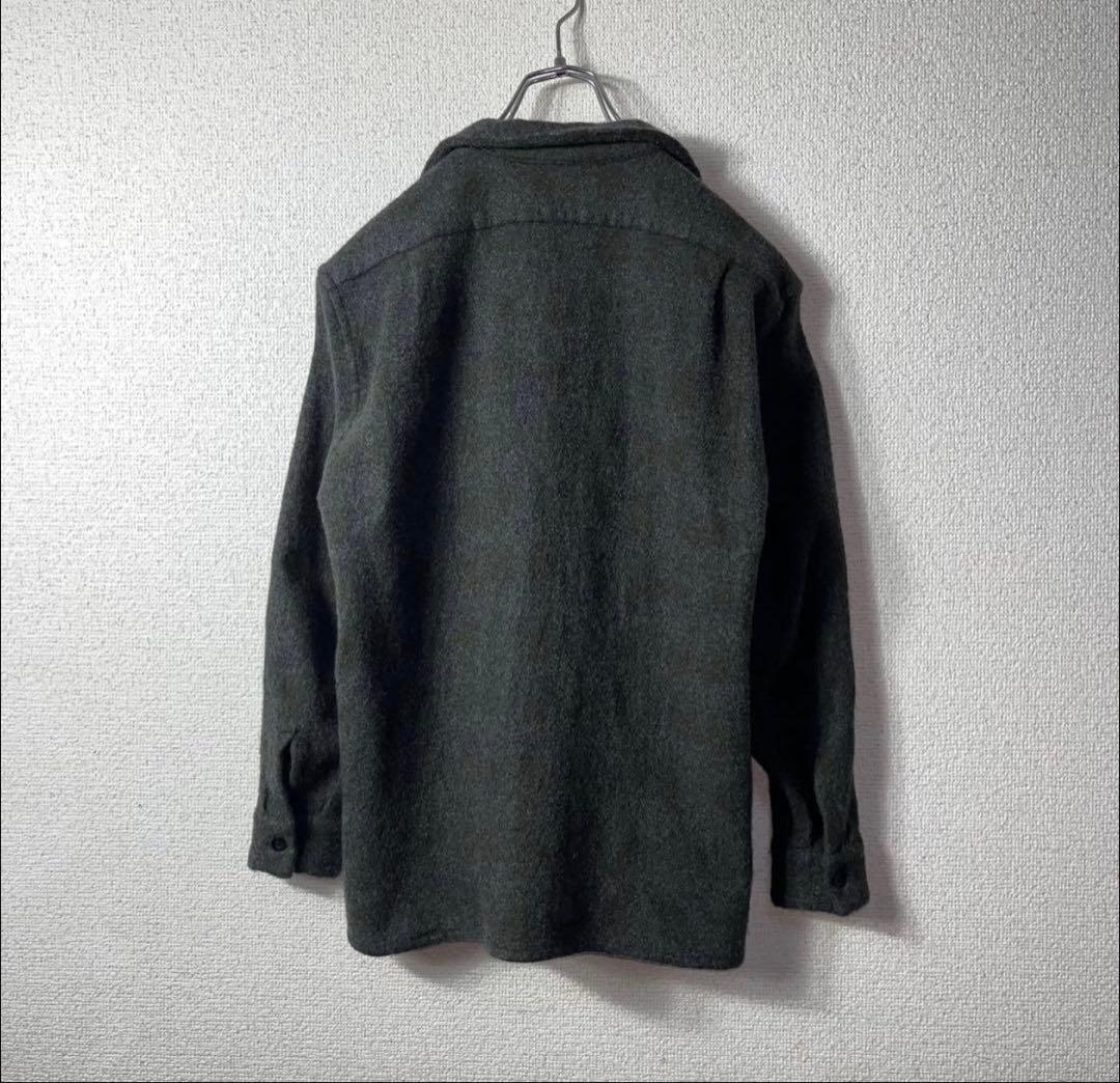 【値下げ中】参考定価約52800円COMOLIウールチェックオープンカラーシャツ