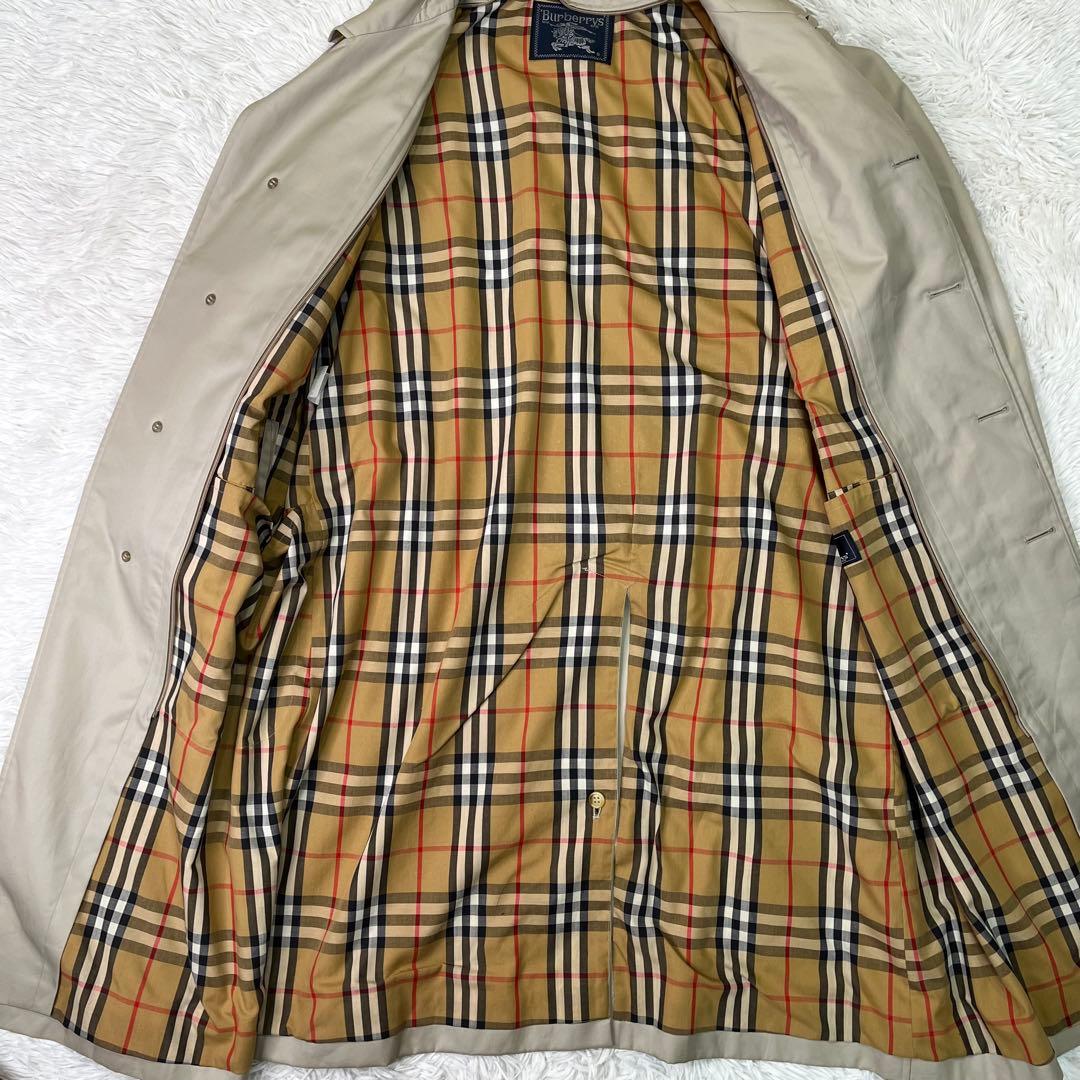 バーバリー✨ライナー付きステンカラーコート ベージュ　ノバチェック　L